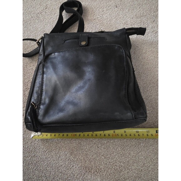 Milo Purse Genuine Leather Organizer Bag Black Shoulder Crossbody Canada - Picture 12 of 14